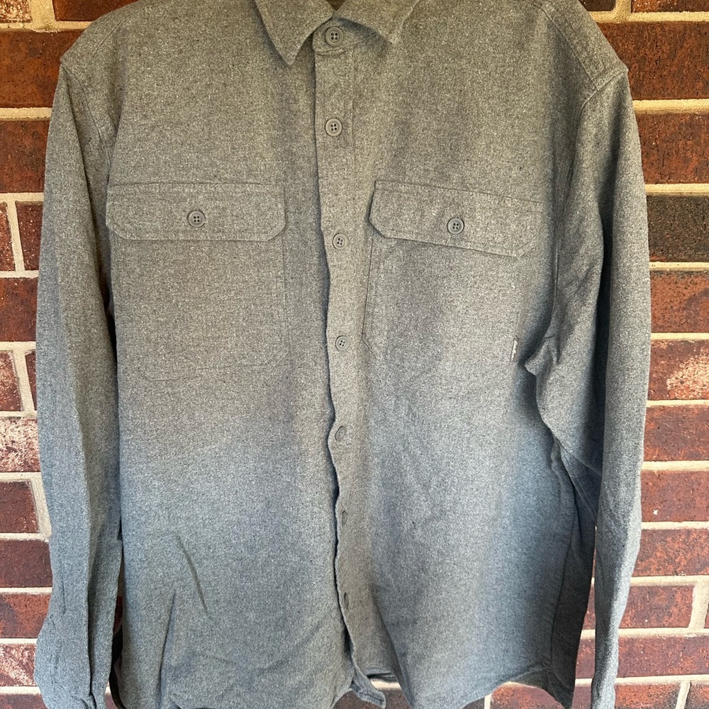 Eddie Bauer Men's Charcoal Long Sleeve Shirt Size XL